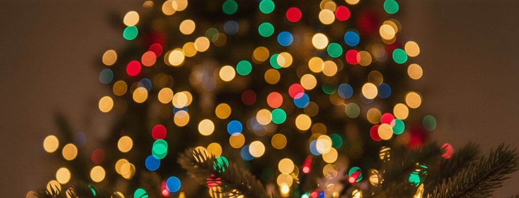 bokeh christmas lights Palm Springs