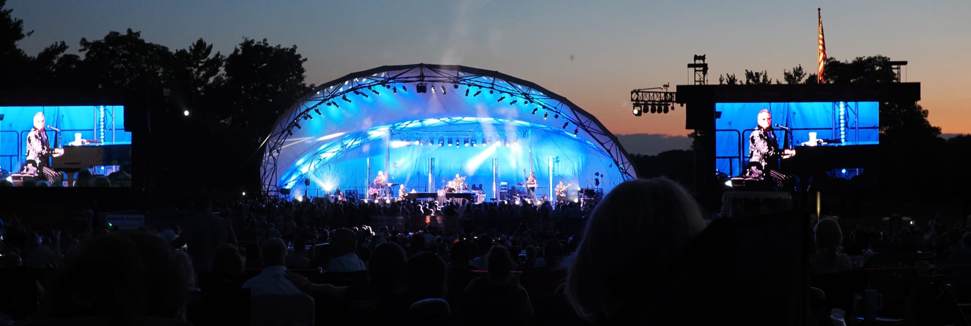 outdoor concert venue at sunset Palm Springs
